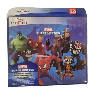 DISNEY INFINITY 2.0 MARVEL Super Heroes Power Disc Album Holds 21 Discs Binder